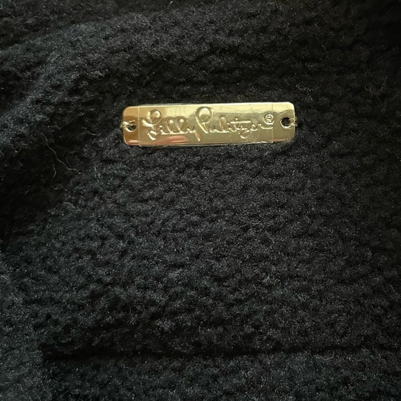 Lilly Pulitzer Vest Womens XXS Black Skyden Reversible Golf Suede Sherpa Sporty - Picture 13 of 15